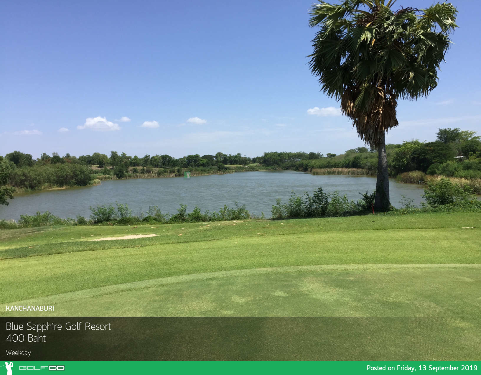 วันศุกร์ จัดให้หนัก ลดให้สะใจ 60% ออกรอบแค่ 400 บาท ที่ Blue Sapphire Golf Resort กาญจนบุรี