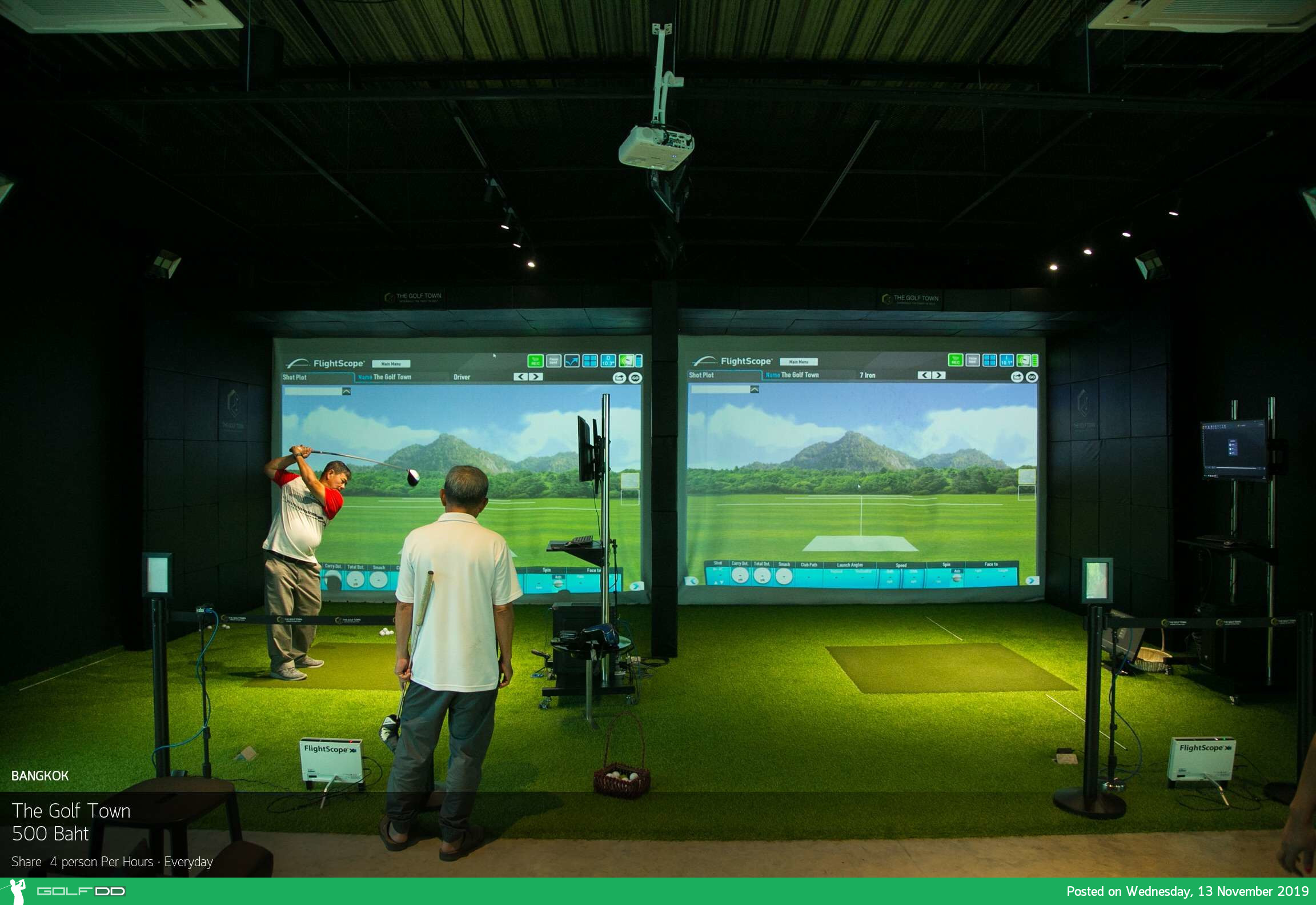 หลบแดดร้อนๆ เข้ามาซ้อมมือที่ The Golf Town (Golf Simulator) 