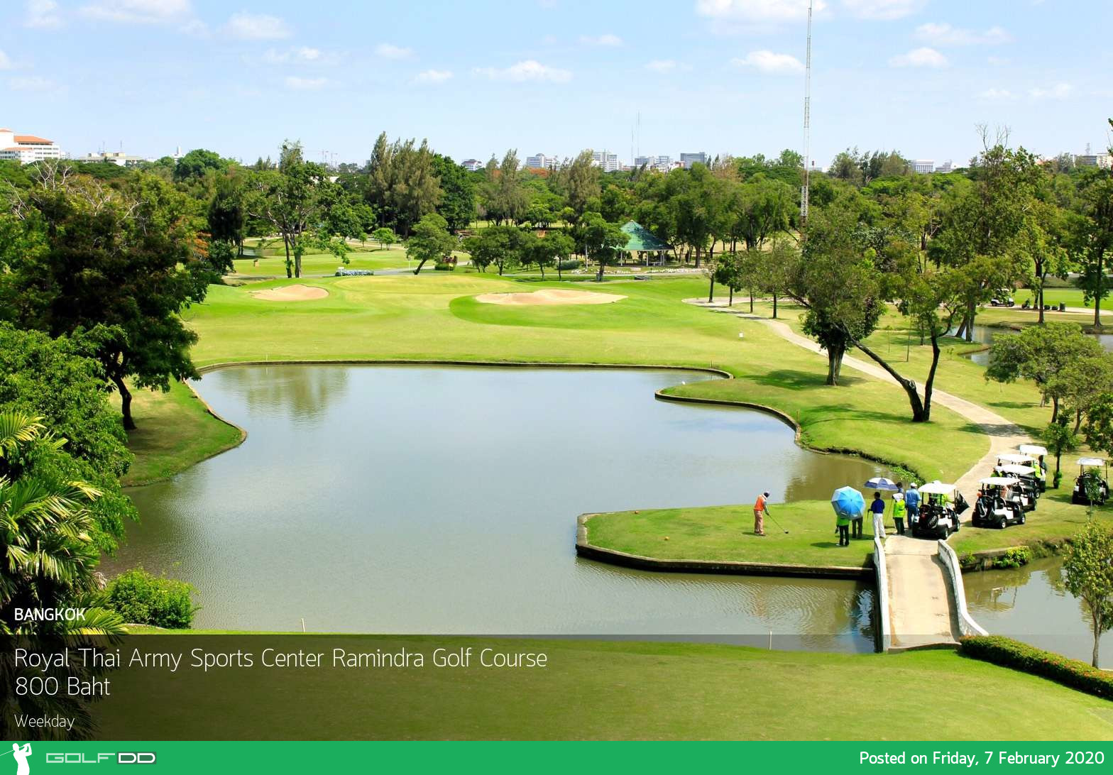 สนามกอล์ฟดีๆใจกลางเมือง เดินทางง่าย สะดวกสบาย Royal Thai Army Sports Center Ramindra Golf Course 