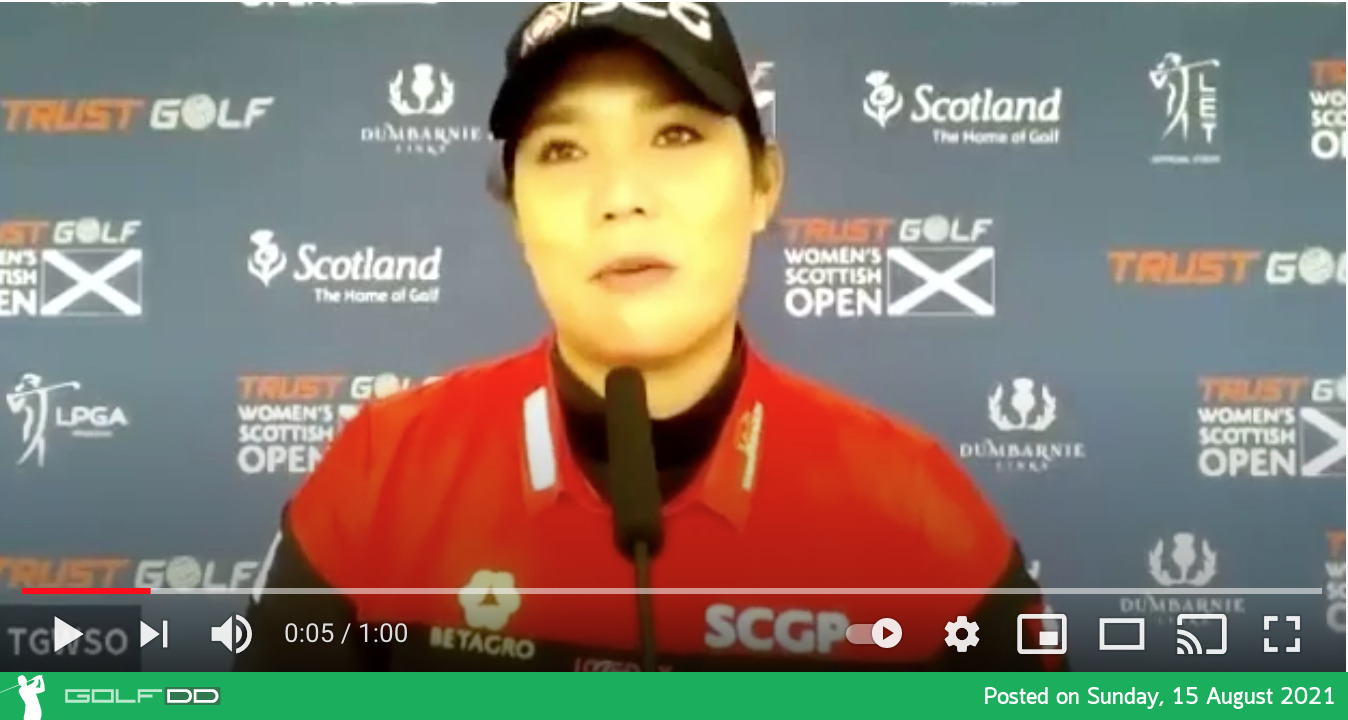 ฟัง โปร เม ที่กำลังนำร่วม ในรายการ Trust Golf Women’s Scottish Open เหลือวันสุดท้ายลุ้นแชมป์ แล้ว
