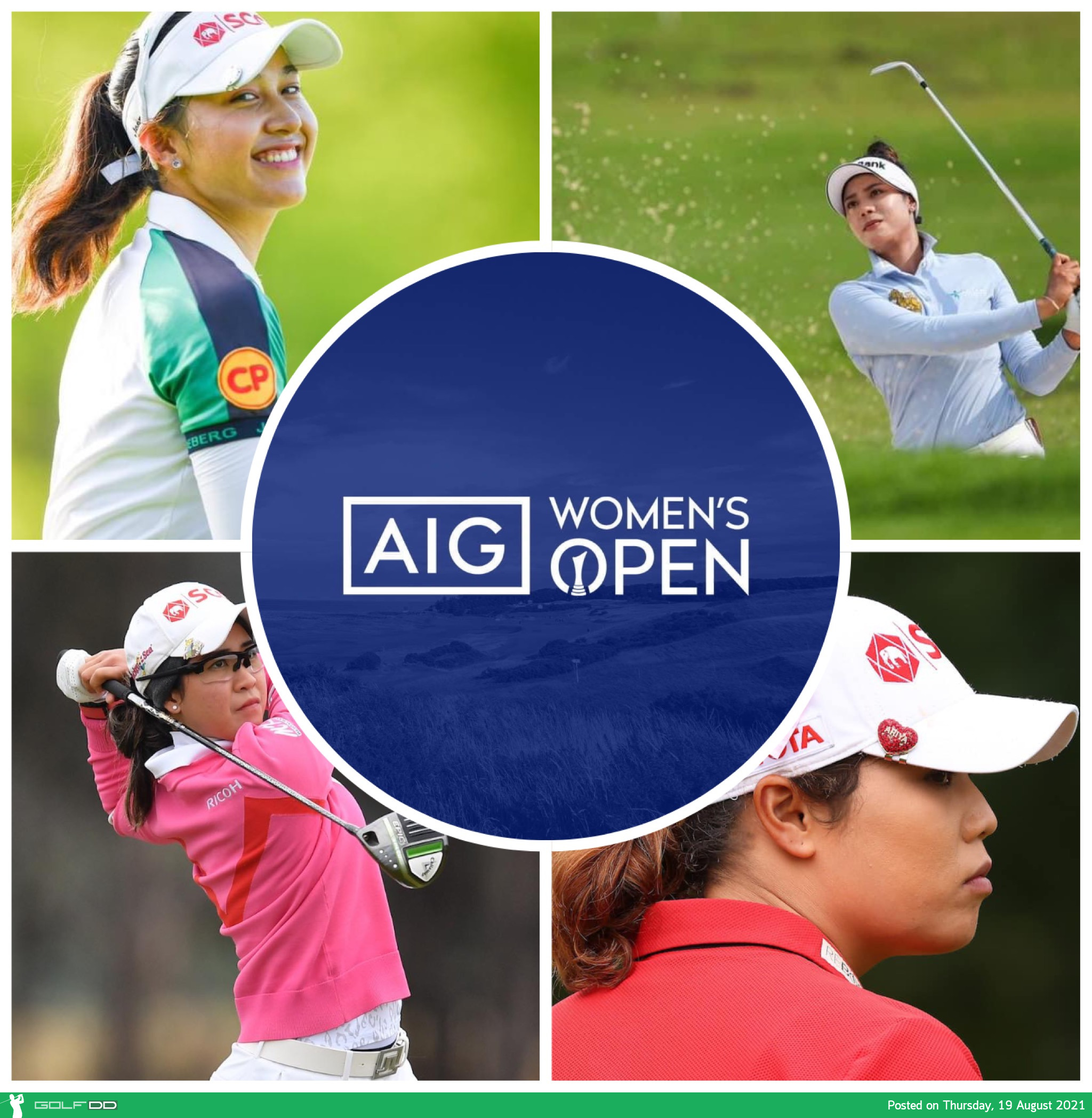 อันดับทำเงินโปรสาวไทย ในแอลพีจีเอทัวร์ก่อนเข้าสู่เมเจอร์สุดท้ายของปี AIG Women’s Open ซึ่งมีเงินรางวัลให้ชิงรวมกว่า 5.8 ล้านเหรียญสหรัฐ