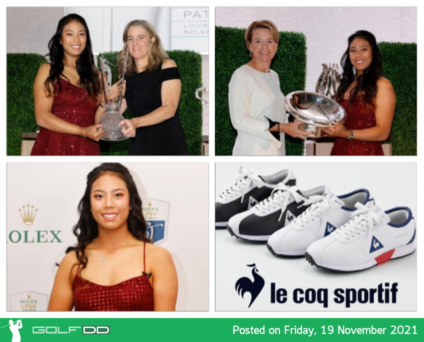โปรแพตตี้ ปภังกร รับรางวัล Rolex Rookie of the year 2021 และรางวัล Annika major awart ในงานมอบรางวัลประจำปีของ Lpga tour ที่ Ritz-Carlton Golf Resort Naples Forida USA.