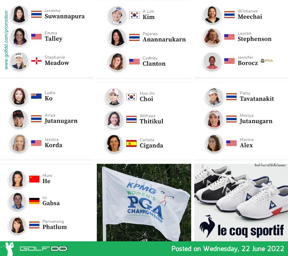 แพริ่งสำหรับ 8 สาวไทย ในกอล์ฟเมเจอร์ที่ 3 ของ KPMG Women's PGA Championship