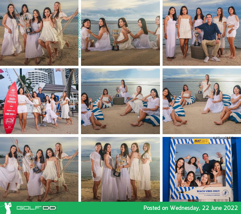 5 ก้านเหล็กสาว ถ่ายภาพประชาสัมพันธ์การแข่งขันก่อนเปิดฉากดวลสวิง “เอสเอที-ไทยวีเมนส์ทัวร์ โอเพ่น”ที่พัทยา