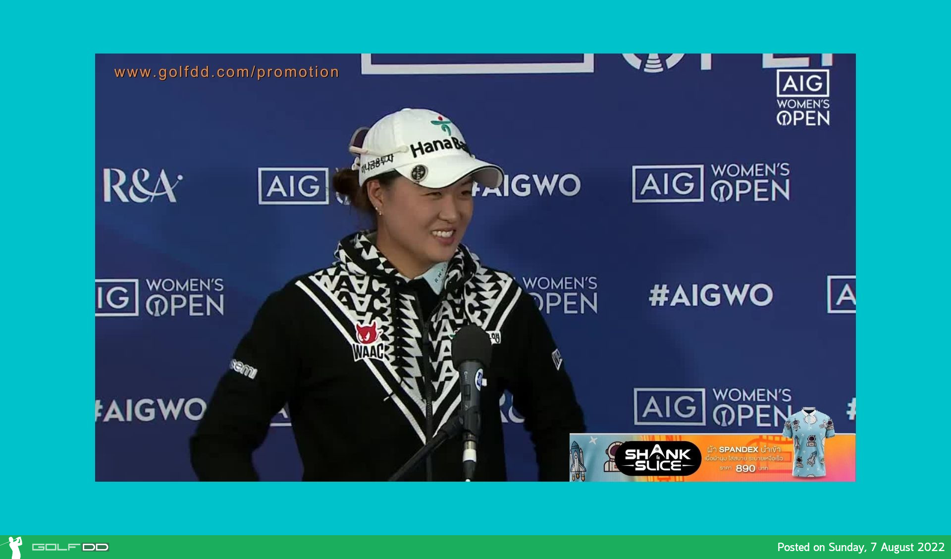 มินจี ลี โปรสาวออสซี่มือ 2 ของโลก เข้าสู่รอบสุดท้าย AIG Women’s Open ที่สกอร์รวม 5 อันเดอร์ ตามหลังผู้นำ แอชลี่ บูไฮ ถึง 9 สโตรก