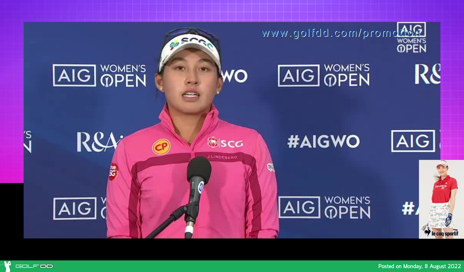 ”อาฒยา ฐิติกุล กล่าวหลังจบอันดับ 7 ร่วม กอล์ฟเมเจอร์ AIG Women’s Open 2022