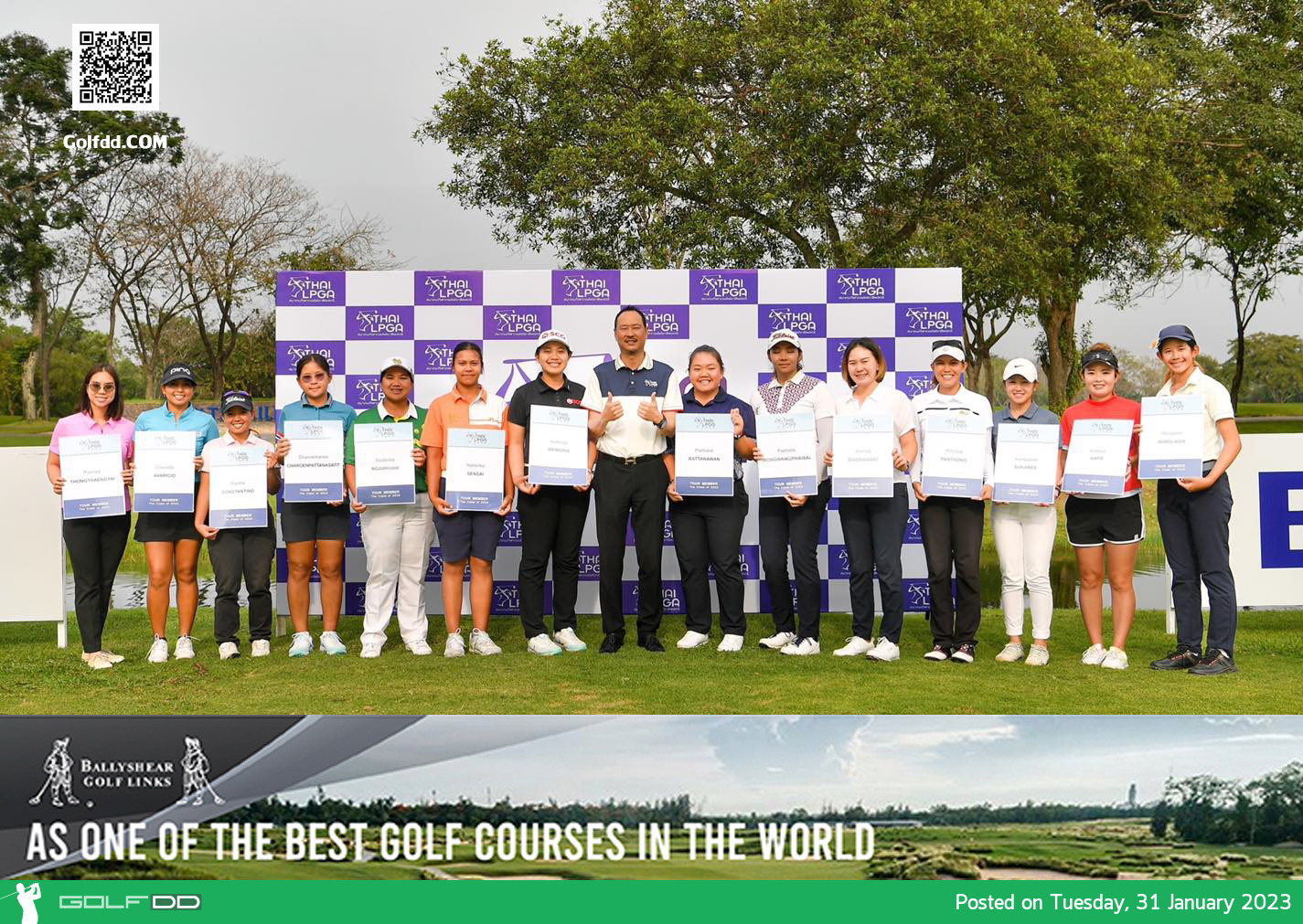 20 นักกอล์ฟสาวคว้าทัวร์การ์ด THAI LPGA TOUR อชิรญาณ์ ผลงานดีสุด 8 อันเดอร์ฯ