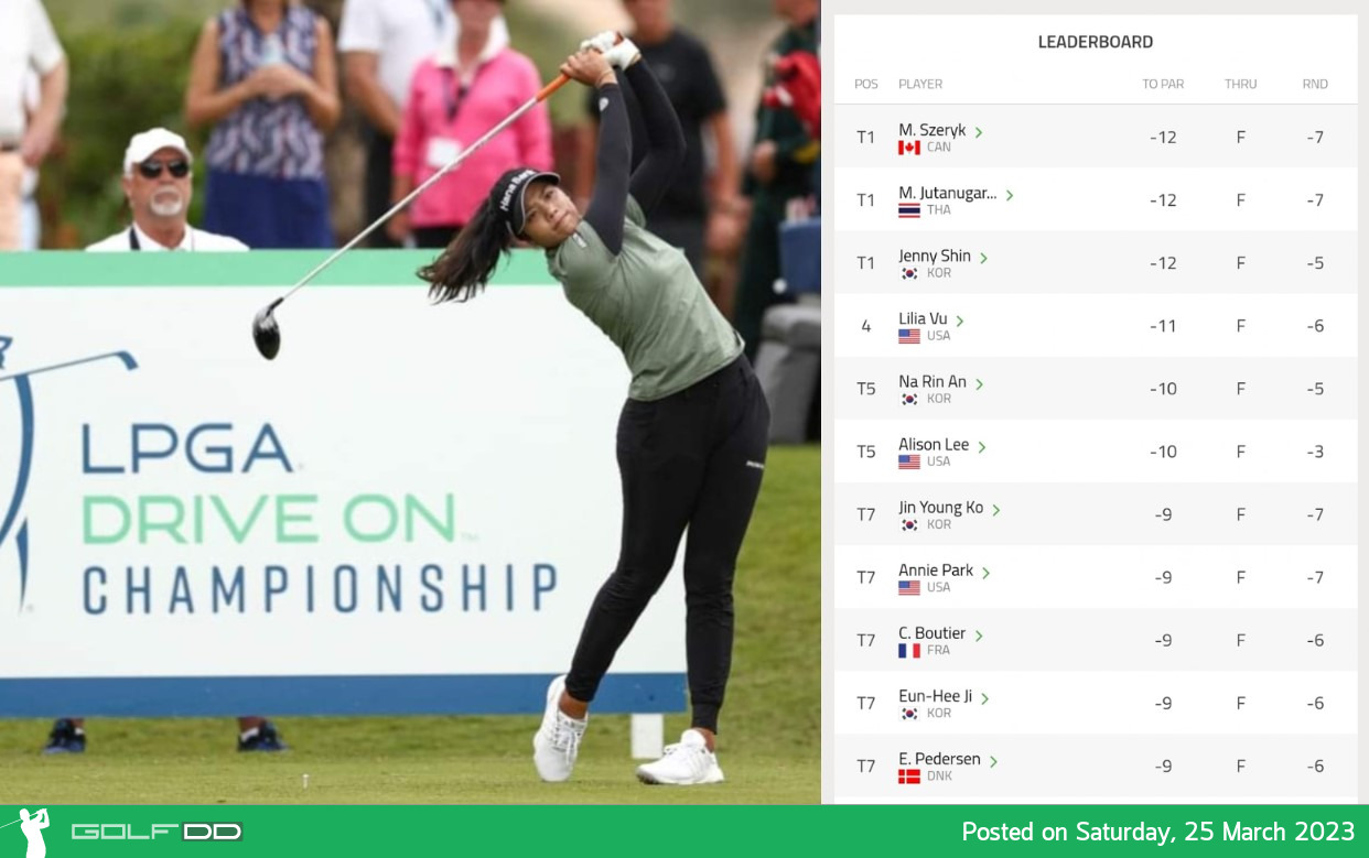 Update R.2 LPGA Drive On Championship Saturday, 25 March 2023