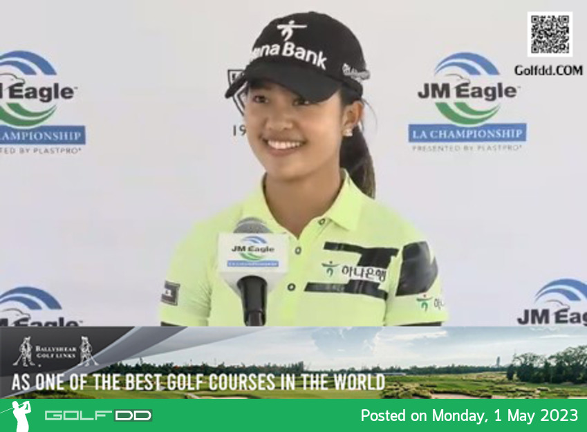 โปรว่าน จารวี บุญจันทร์ ให้สัมภาษณ์ถึงภาพรวมในการเล่นในการแข่งขัน JM Eagle LA Championship presented by PlastPro