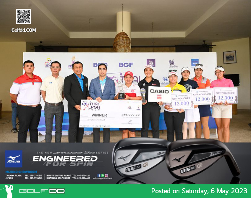 “พีเค” พัชรจุฑ ทำเพิ่มรอบสุดท้าย 4 อันเดอร์ คว้าแชมป์สกอร์รวม 10 อันเดอร์ ในกอล์ฟไทย แอลพีจีเอ ทัวร์ รายการ สิงห์ บีจีซี คลาสสิค