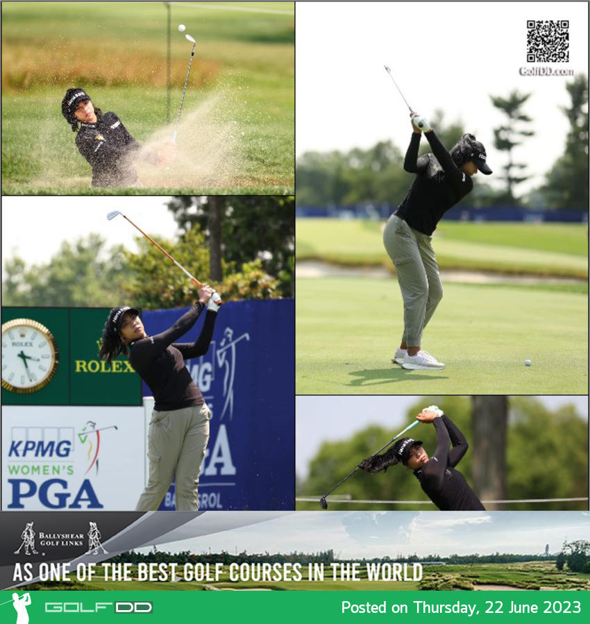 แพทตี้ ธวัชธนกิจ อดีตแชมป์เมเจอร์ ระหว่างการซ้อม ณ สนาม Baltusrol Golf Club (Lower Course) สังเวียนการแข่งขันกอล์ฟ KPMG Women’s Championship ครั้งที่ 69 วันที่ 22-25 มิ.ย. 66