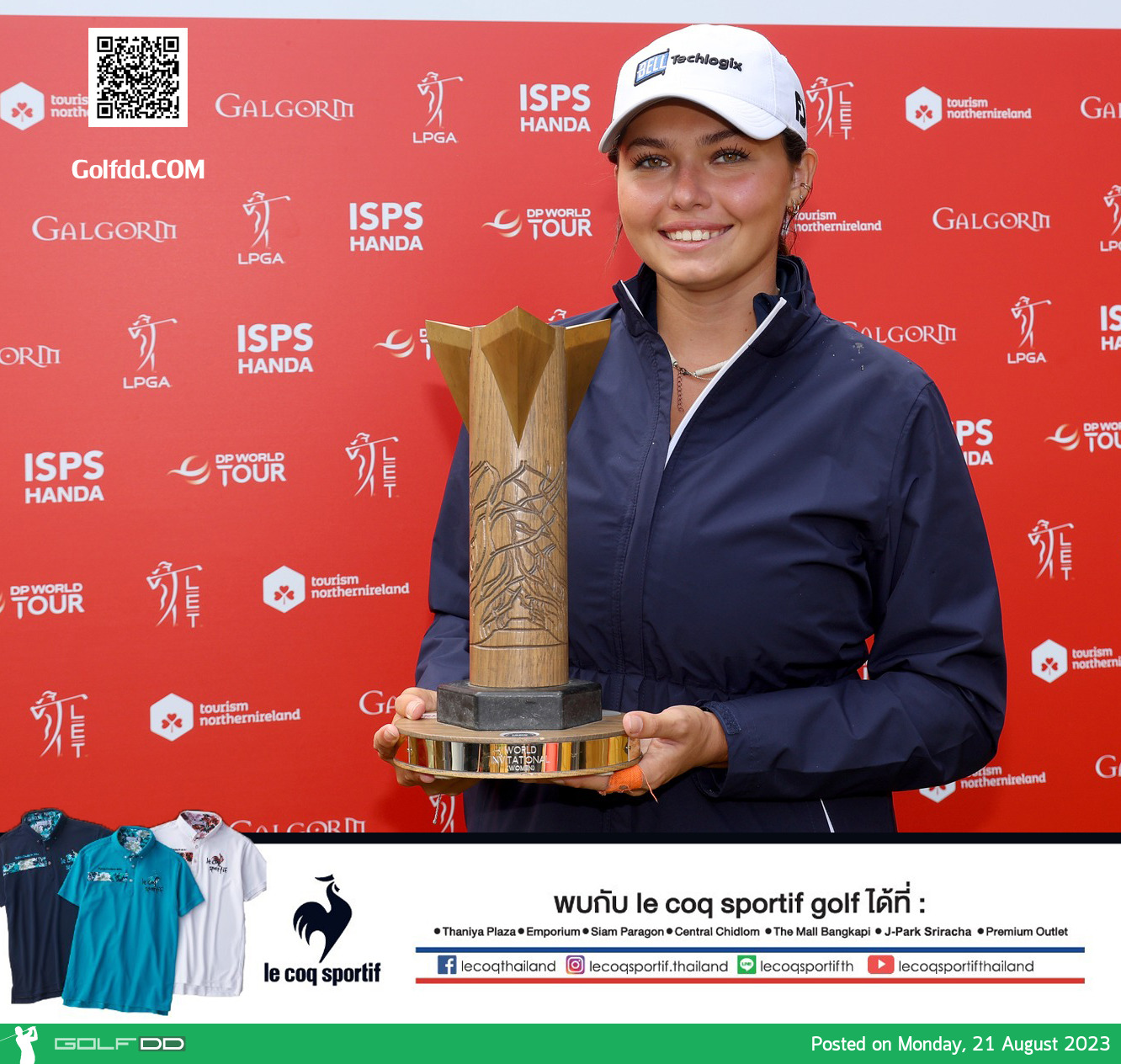 อเล็กซา พาโน ทำสกอร์รวม 8 อันเดอร์พาร์ คว้าแชมป์รายการ ISPS Handa World Invitational 