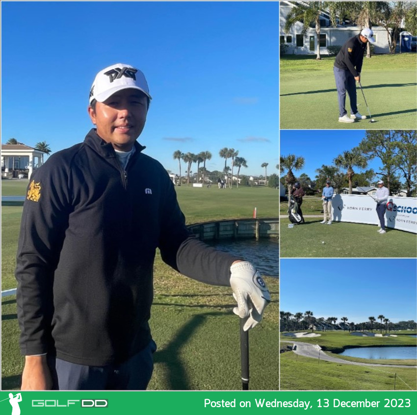 เข้มข้น ลิมพะสุต ลงซ้อม ณ สนาม Sawgrass Country Club ซึ่งเป็นสังเวียนชิงตั๋วพีจีเอทัวร์จำนวน 5 ใบ จากนักกอล์ฟทั้งหมด 167 คน วันที่ 14-17 ธันวาคมนี้