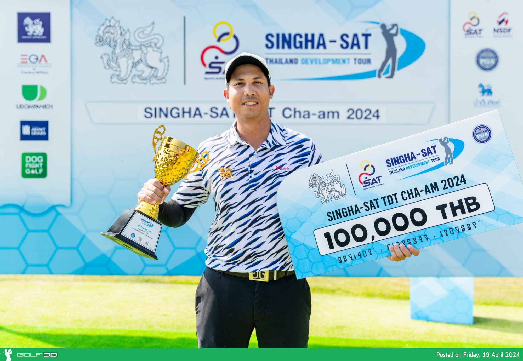 "สุประวีณ์ ผาธรรม คว้าแชมป์ไทยแลนด์ที่ดีเวลลอปเม้นท์ สิงห์-เอสเอที ทีดีที ชะอำ 2024!"