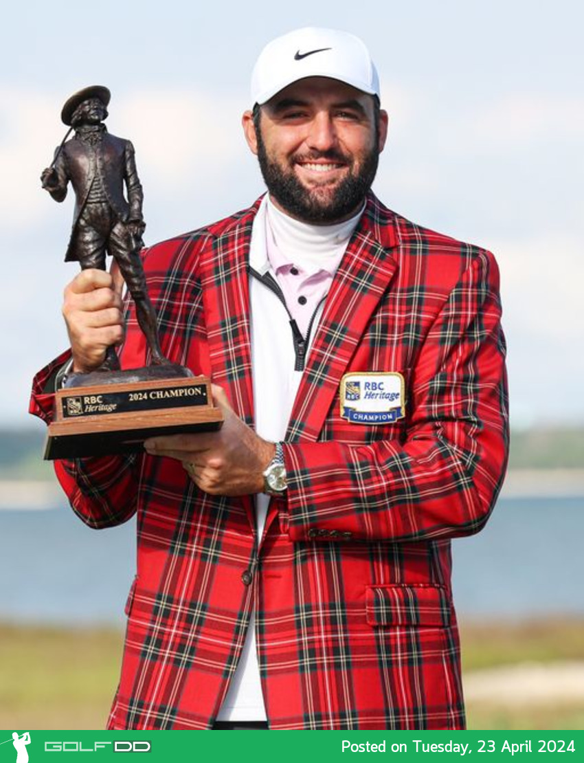 Scottie Scheffler คว้าแชมป์รายการ RBC Heritage เป็นชัยชนะต่อเนื่อง 4 จาก 5 รายการ 