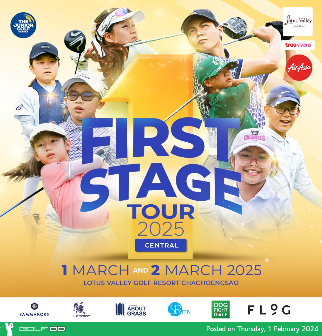 The Junior Golf Series เปิดลงทะเบียน ฤดูกาล 2025 กับทัวร์นาเมนต์แรก