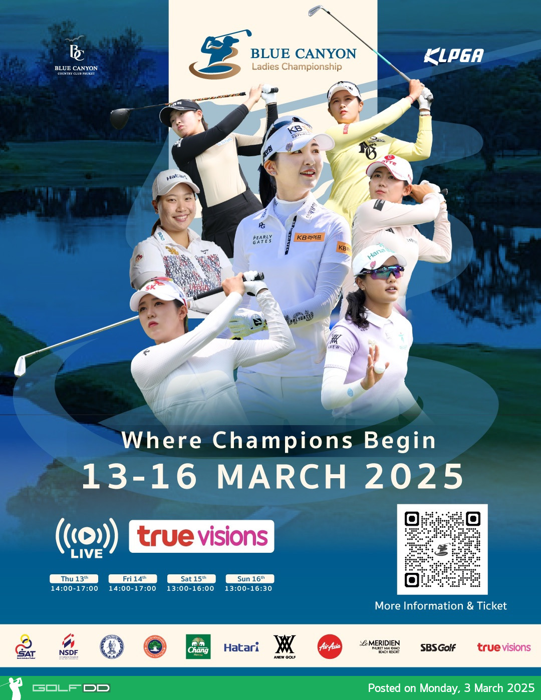 "บลู แคนยอน เลดี้ส์ แชมเปี้ยนชิพ 2025" เตรียมระเบิดศึก 13-16 มีนาคมนี้ที่ภูเก็ต
