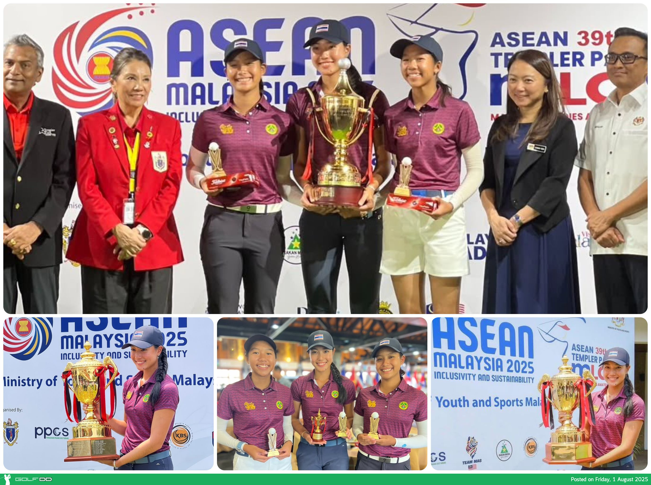 ทีมไทยปังไม่หยุด! “นะโม” ซิวแชมป์เดี่ยว – คว้าทั้งทีมจากศึก Malaysian Ladies Amateur Open 2025 