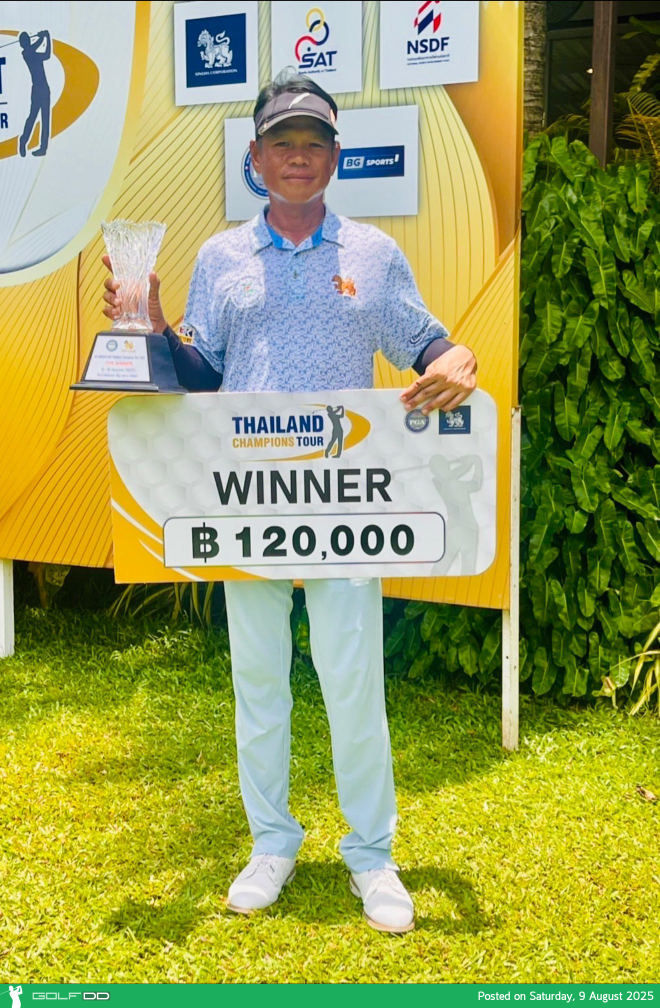 ขอแสดงความยินดี! “ธรรมนูญ ศรีโรจน์” กวาดแชมป์ที่ 5 ซีซั่นนี้ในศึกซีเนียร์ทัวร์ 