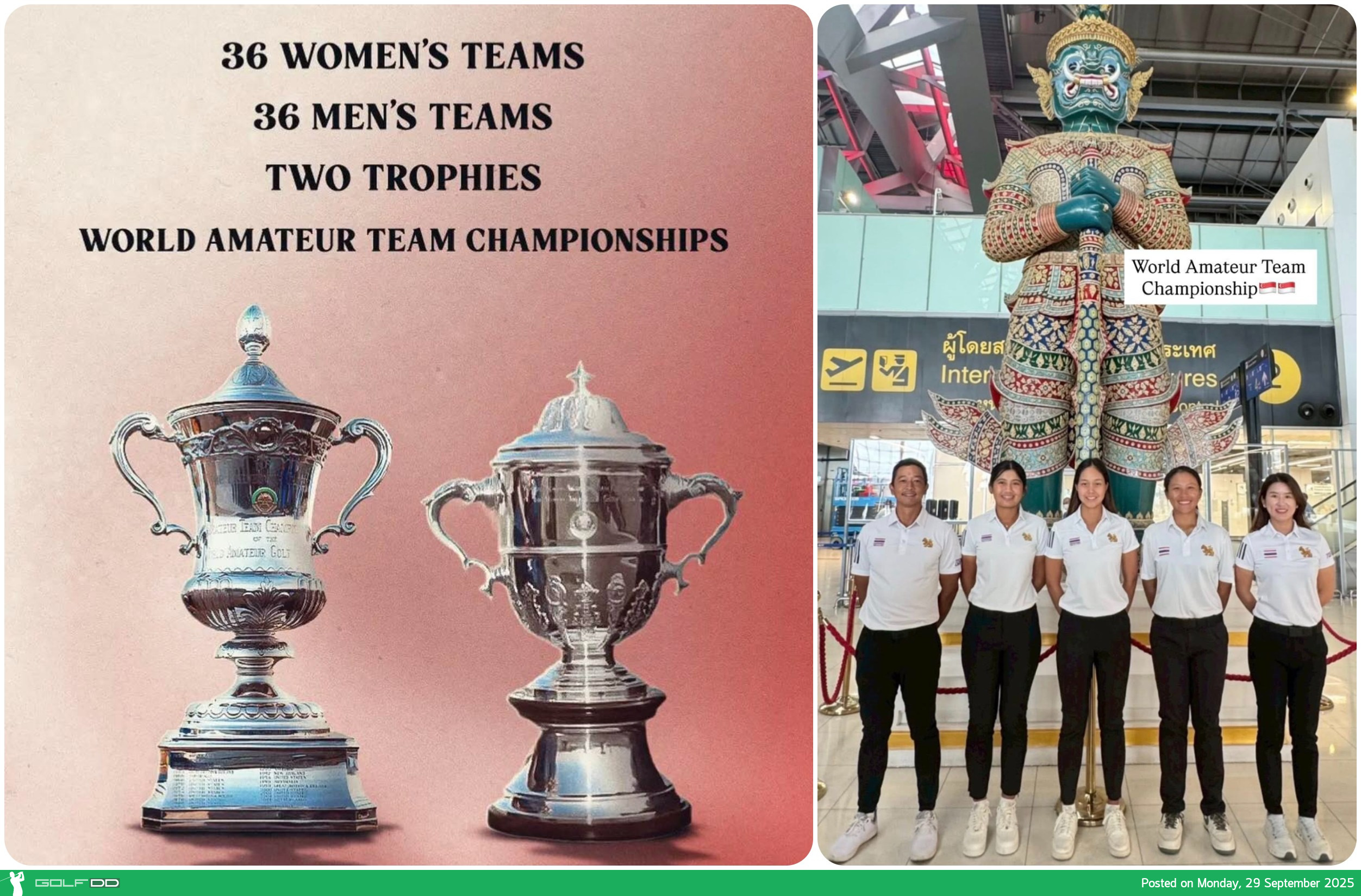 ตามเชียร์ 6 ตัวแทน การแข่งขันกอล์ฟสมัครเล่นชิงแชมป์โลก World Amateur Team Championships 2025 