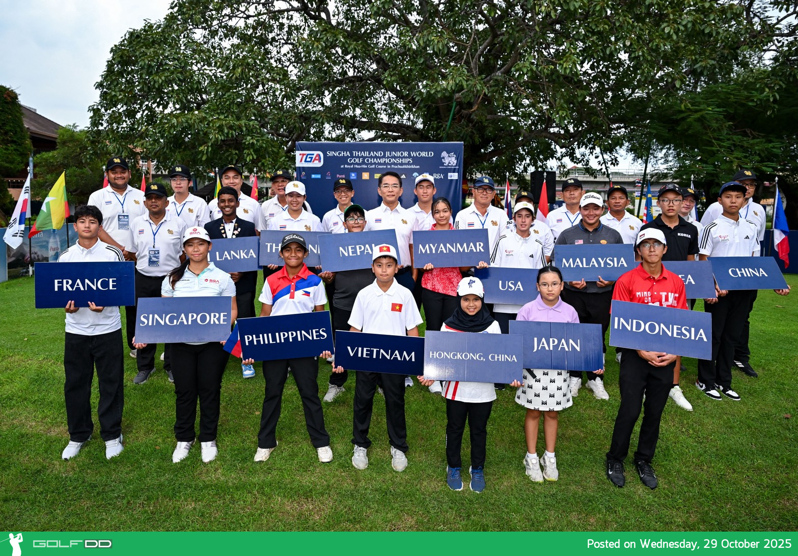 นักกอล์ฟเยาวชน 15 ชาติ ดวลวงสวิง “สิงห์ ไทยแลนด์ จูเนียร์ เวิลด์” ครั้งที่ 16 ที่สนามหลวงหัวหิน 