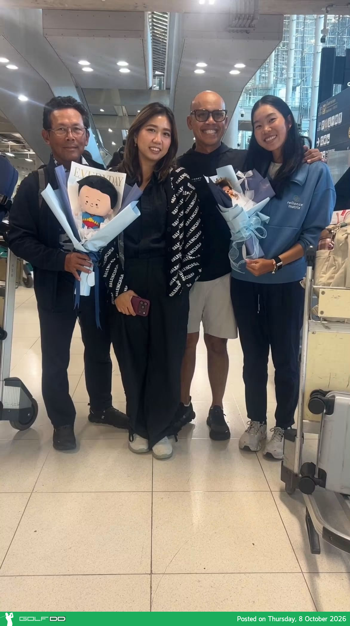 อาโป ชลชีวา"เดินทางกลับถึงประเทศไทยแล้ว หลังคว้าสิทธิ์ลงแข่งขันใน LPGA Tour ฤดูกาล 2027 