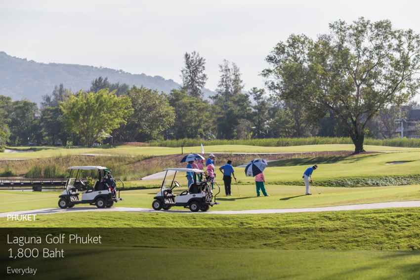 ออกรอบ เที่ยวทะเล พักผ่อนช่วงวันหยุดที่ Laguna Golf Phuket 