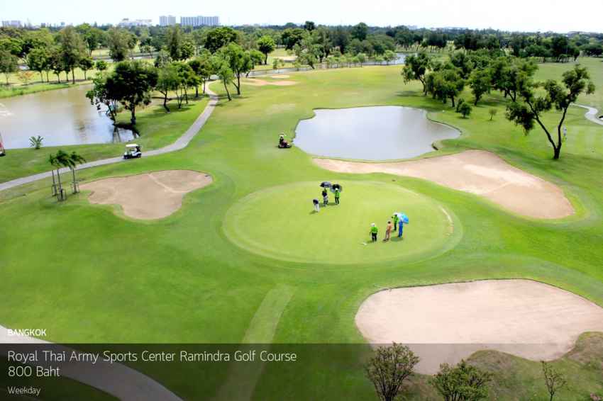 หลีกหนีความวุ่นวาย ไปหาพื้นที่สีเขียวใจกลางกรุง เชิญที่ Royal Thai Army Sports Center Ramindra Golf Course พร้อม Booking Teetime กับ golfdd จ่ายเงินที่สนามได้เลย 
