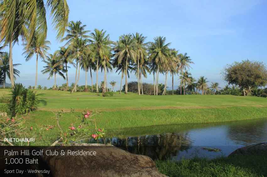 โปรมันส์ๆ กลางสัปดาห์ ลด 60% ที่ Palm Hills Golf Club and Residence เพชรบุรี พร้อมจองผ่าน golfdd จ่ายเงินที่สนามได้เลย 