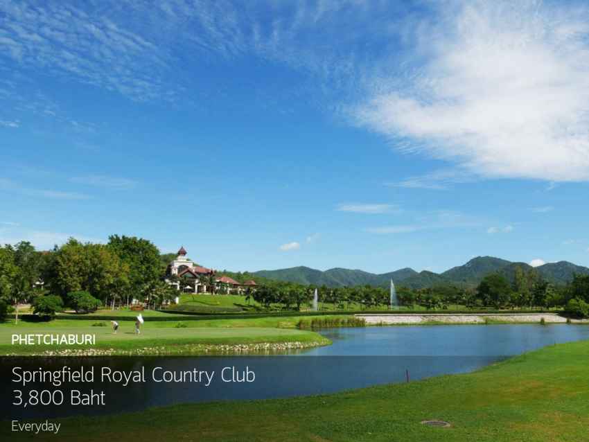 หนีความเครียดจากเมืองกรุง พักผ่อนหย่อนใจที่ชะอำ ตีกอล์ฟขำๆกันที่ Springfield Royal Country Club 
