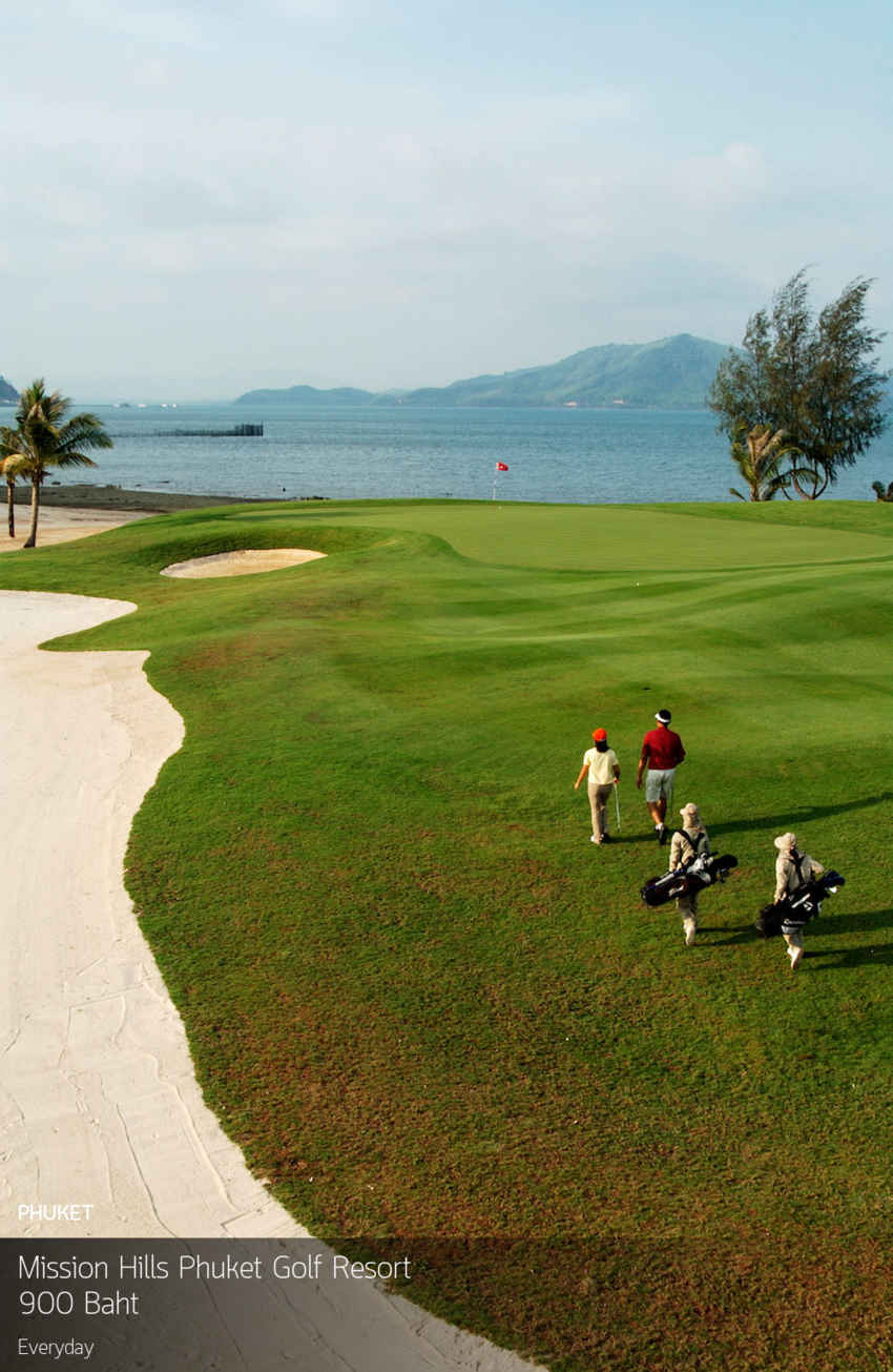 โปรใหม่โปรแรงๆกรีนฟีหลักร้อยคุณภาพหลักพันสนามสวยที่พักดีต้องที่นี้เลย Mission Hills Phuket Golf Resort 