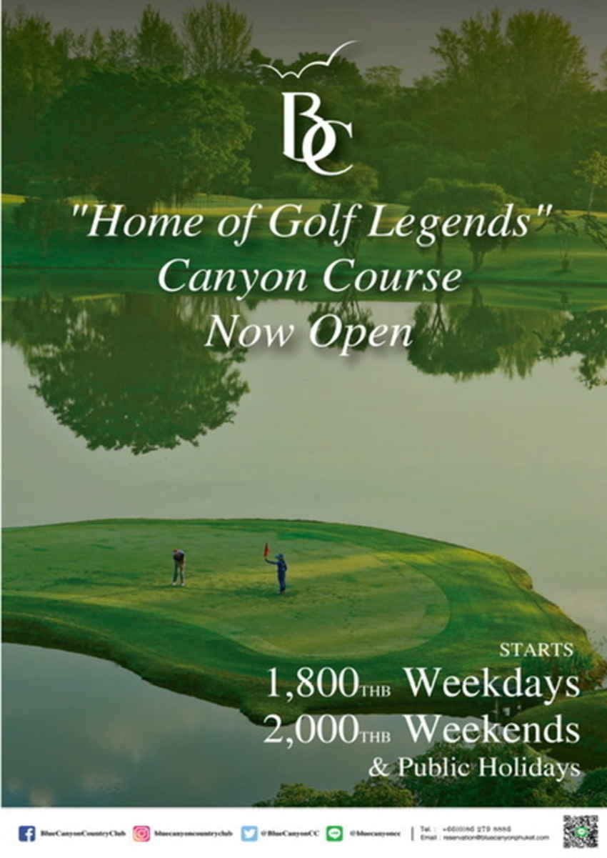 สุดยอดสนามกอล์ฟชิงแชมป์ประเทศไทย Canyon Course ที่บลูแคนยอนคันทรีคลับได้เปิดให้บริการอีกครั้ง 
