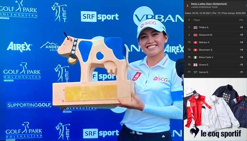 จีโน่ อาฒยา ฐิติกุล คว้าแชมป์ Lpg Vp Bank Swiss Ladies Open 2021 16 อันเดอร์ 