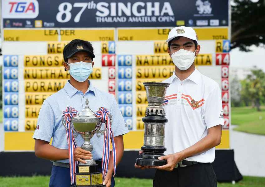 สองสวิงทีมชาติไทย คว้าแชมป์ชาย-หญิง กอล์ฟสมัครเล่นชิงแชมป์ประเทศไทย 