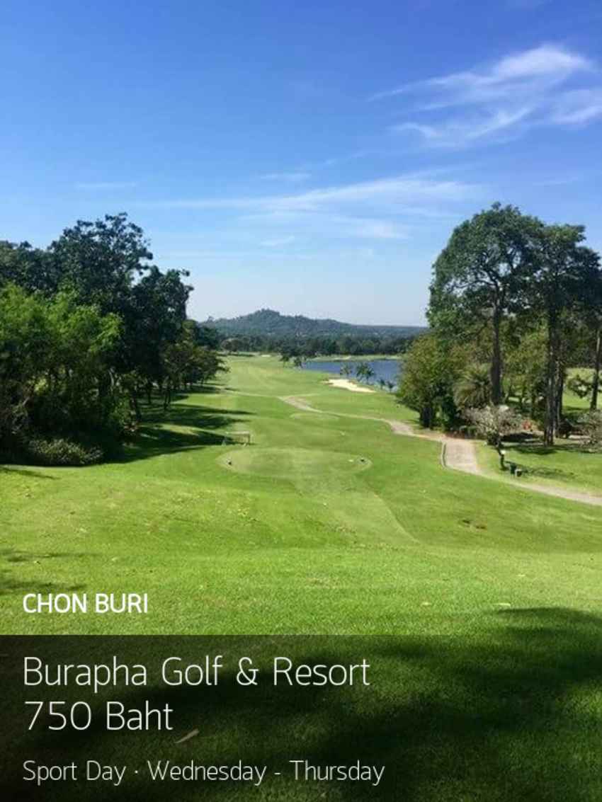 Burapha Golf & Resort จัดโปรโมชั่นลดสูงถึง 65% 