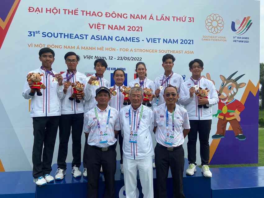 นักกอล์ฟทีมชาติไทยชาย-หญิง 2 ทอง -1 เงิน- 1 ทองแดง 