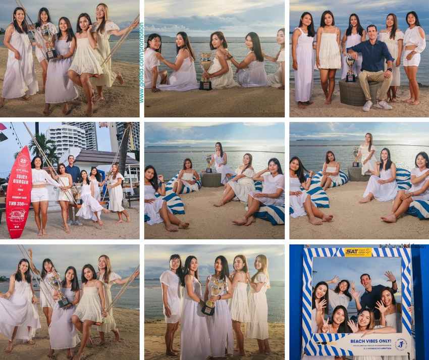 5 ก้านเหล็กสาว ถ่ายภาพประชาสัมพันธ์การแข่งขันก่อนเปิดฉากดวลสวิง “เอสเอที-ไทยวีเมนส์ทัวร์ โอเพ่น”ที่พัทยา 