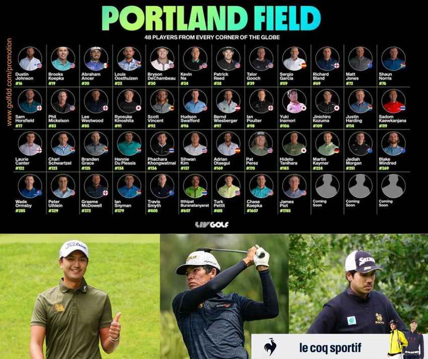 ร่วมชิง 25 ล้านเหรียญฯ พชร, สดมภ์ และ อิทธิพัทธ์ มีชื่อใน 48 การแข่งขัน Liv Golf Invitational- Portland 