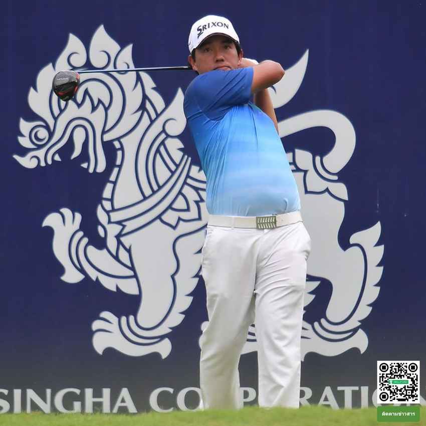 ขวัญชัย แท่นนิล  วัย 36 ปี จากหัวหิน หวดเพิ่มรอบสาม 7 อันเดอร์ 64 รวม 19 อันเดอร์พาร์ 194 นำห่างอันดับสอง 4 สโตรก 