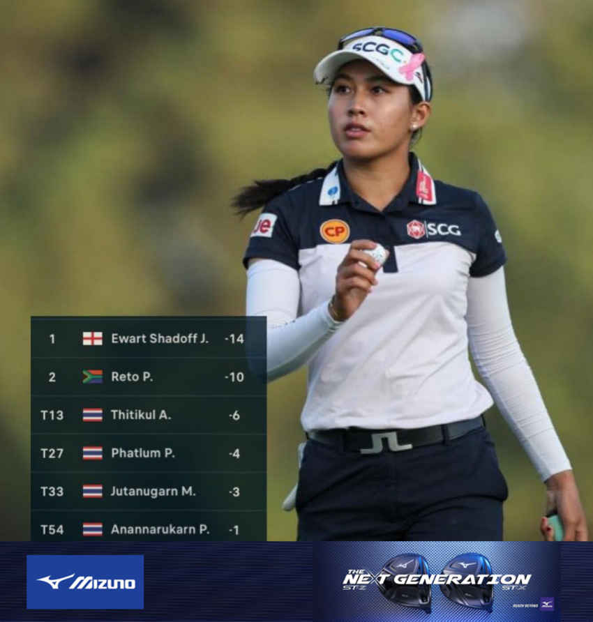 อาฒยา ฐิติกุล ตีรอบสาม 1 อันเดอร์ 71 สกอร์รวม 6 อันเดอร์ ตามผู้นำ โจดี้ ชาดอฟฟ์ (69) 8 สโตรก ในศึก LPGA MEDIHEAL Championship ณ สนาม The Saticoy Club พาร์ 72 วัน เมื่อวันที่ 8 ตุลาคม 2565 