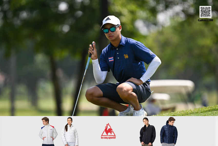 "นต" นิพพิชฌน์ กลิ่นศรีสุข สวิงทีมชาติวัย 17 ปี นำเดี่ยว โดยมีนรเศรษฐ์ เถาว์ชาลี วัย 19 ปี จากขอนแก่น ตามหลังสโตรกเดียว 