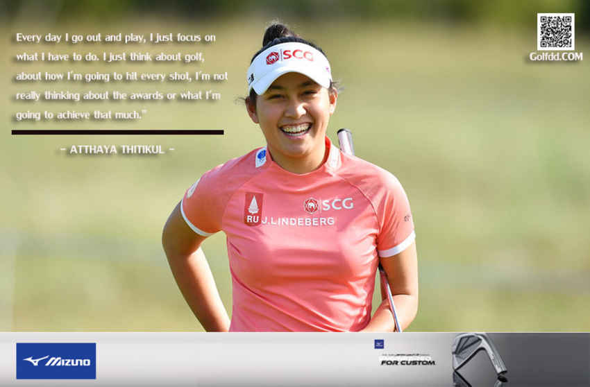 อาฒยา ฐิติกุล มือ 2 ของโลก ซึ่งขึ้นนำที่ 9 อันเดอร์หลังจบรอบแรก BMW Ladies Championship ตอบคำถามผู้สื่อข่าวเมื่อถูกถามว่า 