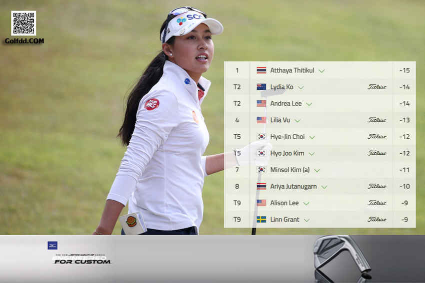 มือ 2 ของโลกวัย 19 ปี จากราชบุรี “จีโน่” #อาฒยา ฐิติกุล ตีรอบสาม 5 อันเดอร์ สกอร์รวม 15 อันเดอร์ ในกอล์ฟ BMW Ladies Cha mpionship วันที่ 22 ตุลาคม 