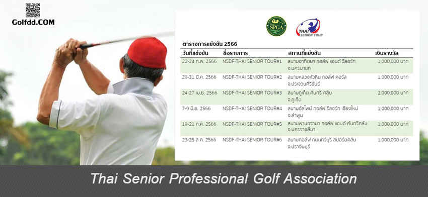 เปิดโผโปรแกรมสวิงไทยซีเนียร์ทัวร์2023แข่ง6สนามชิงเงินรางวัล7ล้านบ. 