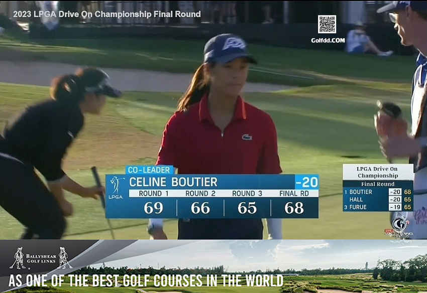 ลุ้นต่อใน Play-Off เมื่อ CELINE BOUTIER โปรชาว ฝรั่งเศษ ทำเบอร์ดี้ในหลุมสุดท้าย ขึ้นมานำร่วมที่20อันเดอร์ 