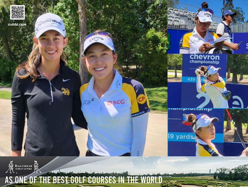 “จีโน่” อาฒยา ฐิติกุล ระหว่างการซ้อม ณ สนามThe Club at Carlton Woods รายการ The Chevron Championship 
