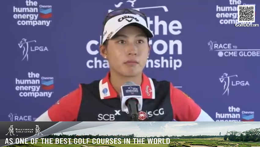 World no. 5 Atthaya Thitikul, 20, gave an interview after the third round of the Chevron Championshp on Saturday 22,2023. 
