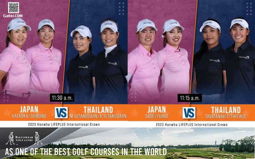4 สวิงสาวไทยไปได้สวย จบวันแรกทีมไทยเก็บ 2 คะแนนเต็ม กอล์ฟประเภททีมรายการ Hanwha LIFEPLUS International Crown 