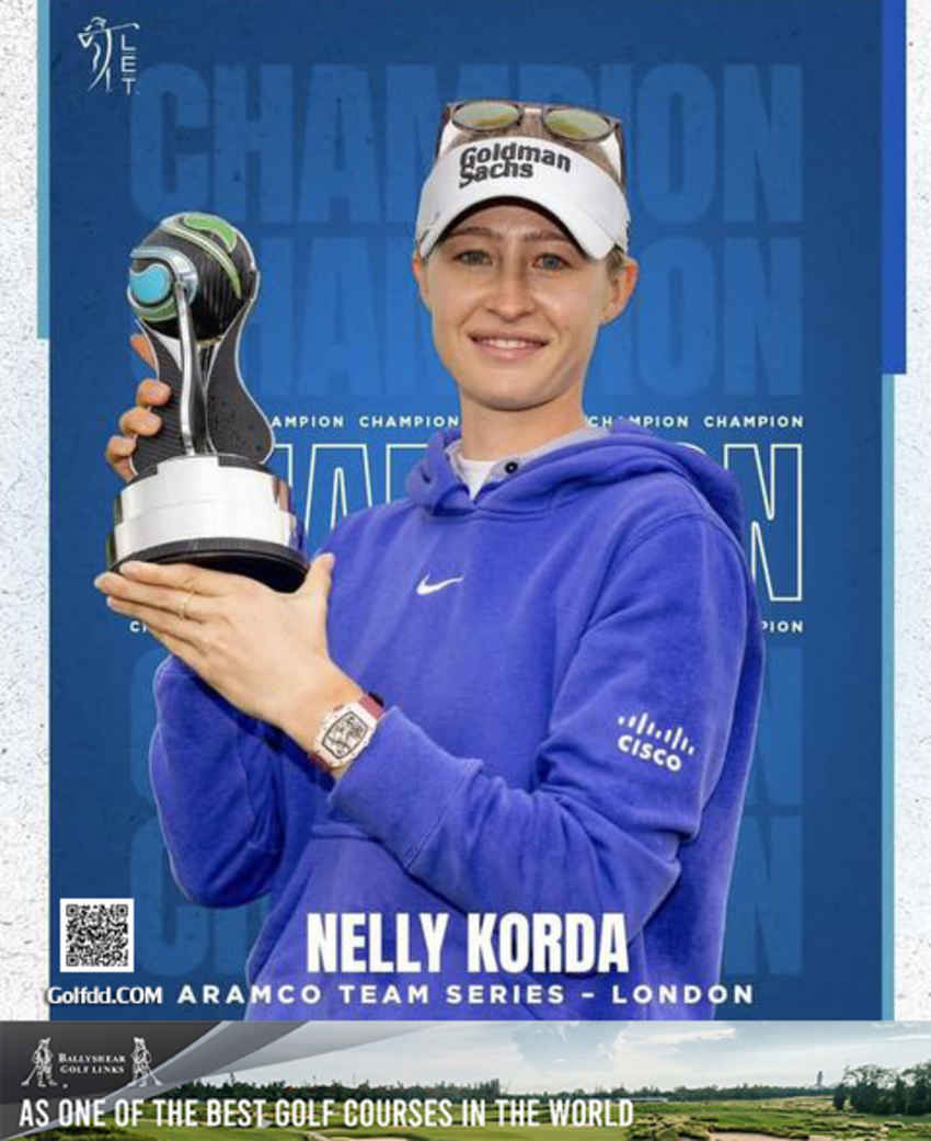NELLY KORDA WINS INDIVIDUAL TITLE AT ARAMCO TEAM SERIES - LONDON 
