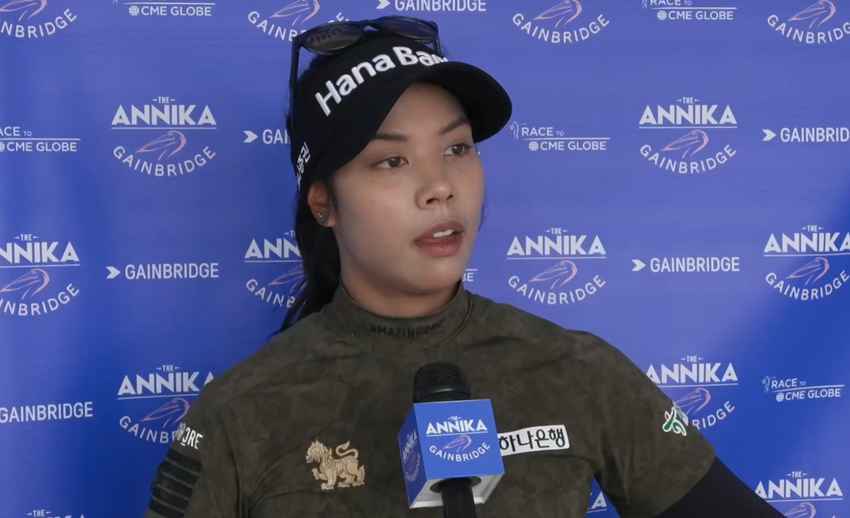 แพทตี้ ให้สัมภาษณ์หลังจากทำรอบแรกรายการ The ANNIKA driven by Gainbridge at Pelican 9 พ.ย.66 